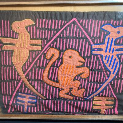 LOT 41R: Framed Batik Taiwanese Art Piece