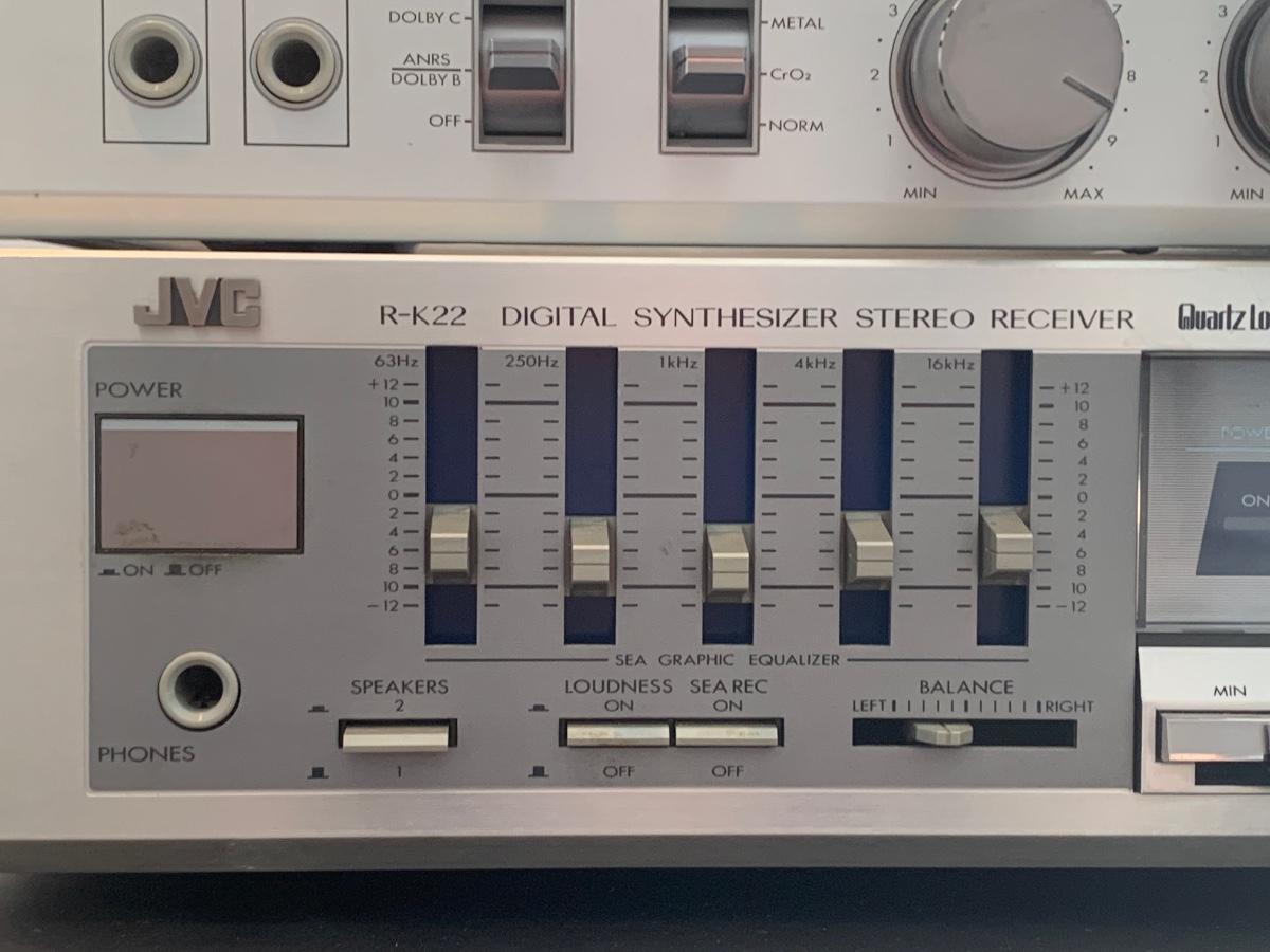 LOT 74 RCA Compact Disc along with JVC Stereo Cassette Deck & Receiver