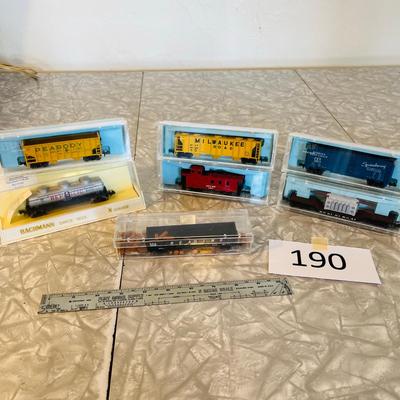 N Guage Rail Road cars in boxes