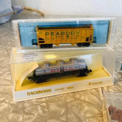 N Guage Rail Road cars in boxes