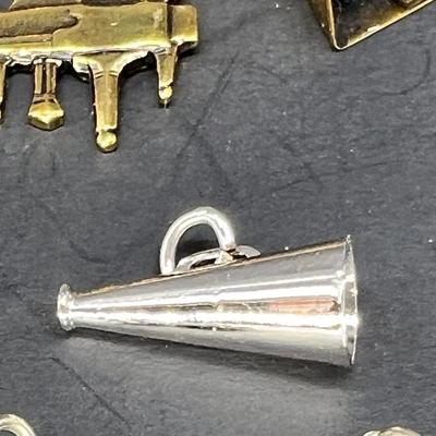 SS and SP charms brass charm pin