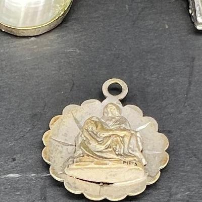 SS and SP charms brass charm pin
