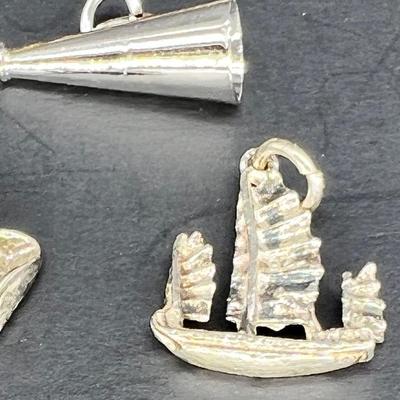 SS and SP charms brass charm pin