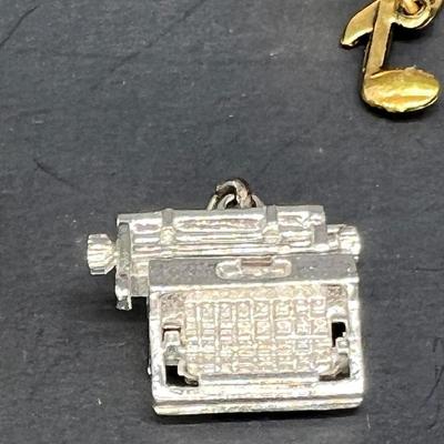SS and SP charms brass charm pin
