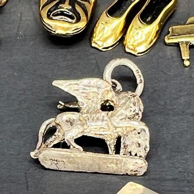 SS and SP charms brass charm pin