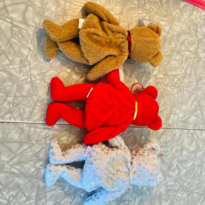 Lot of 3 Beanie Babies Bears