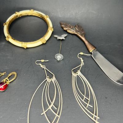 Sterling vintage earrings SP necklaces