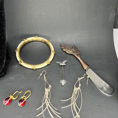 Sterling vintage earrings SP necklaces