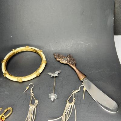 Sterling vintage earrings SP necklaces
