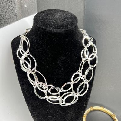 Sterling vintage earrings SP necklaces