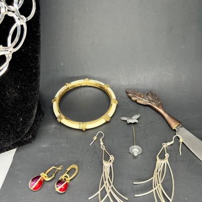 Sterling vintage earrings SP necklaces