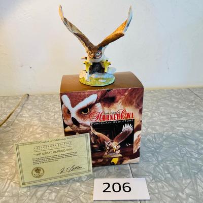 Owl ceramic figurine