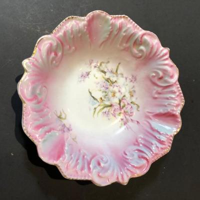 Embossed China Floral Dish