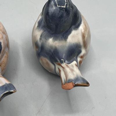 Retro Pair of Dissings Keramik Hovedgaard Denmark Ceramic Bird Figurines