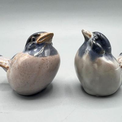 Retro Pair of Dissings Keramik Hovedgaard Denmark Ceramic Bird Figurines