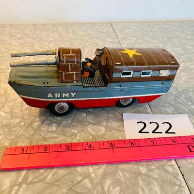 Army Tin Friction Toy
