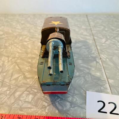 Army Tin Friction Toy