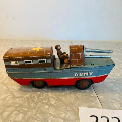 Army Tin Friction Toy