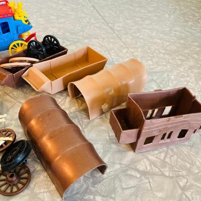 Wild West Wagons Plastic