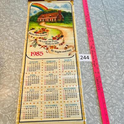 Vintage 1985 Calendar Bamboo