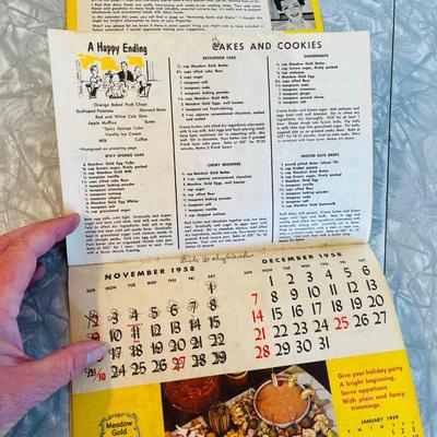 Meadow Gold Calendar 1958