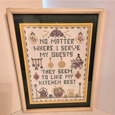 Lot #80 Sweet Vintage Cross Stitch Sampler