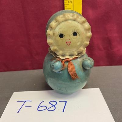 Vintage roly poly rattle