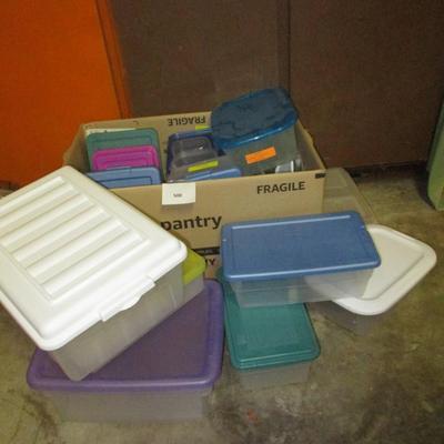 Empty Plastic Storage Containers