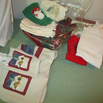 Holiday Towels; Pillows