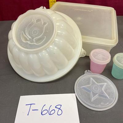 Tupperware- jello mold etc
