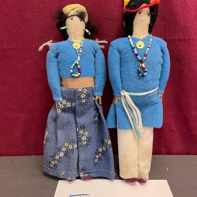 Navajo male and female dolls
