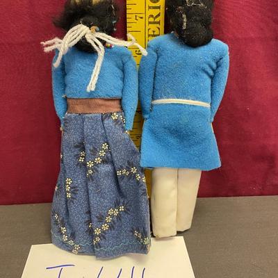 Navajo male and female dolls