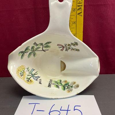 Vtg ceramic gravy separator-mid century