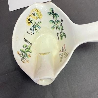 Vtg ceramic gravy separator-mid century