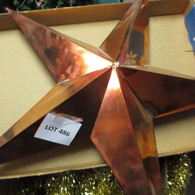 Large Brass Star/Tinsel Garland