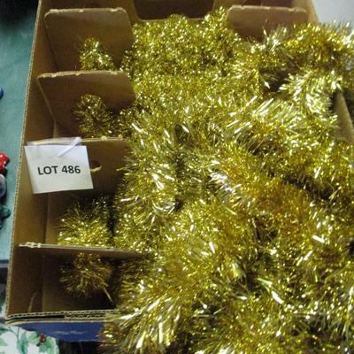 Large Brass Star/Tinsel Garland