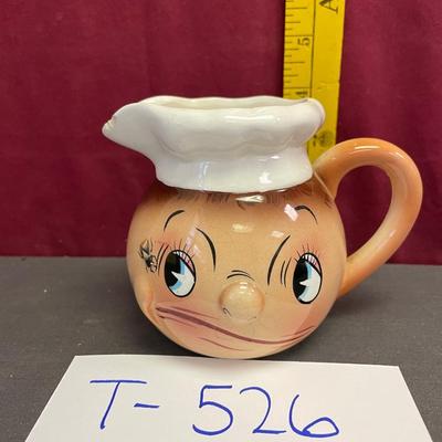 Vintage Ucagco chef creamer w/ fly