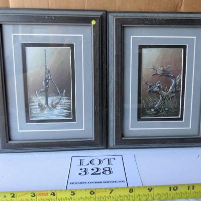 Smaller Beautiful Decorative Prints, 1 By Floyd Hubbard, About 7" Wide