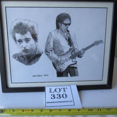 Bob Dylan Print, Frank Nareau, 2000, 12" x 15"