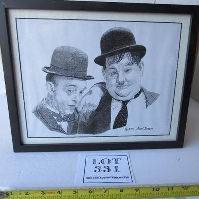 Laurel and Hardy Print, Frank Nareau, 2003, 12" x 15"