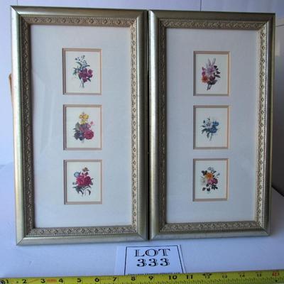 2 Floral Framed Pictures