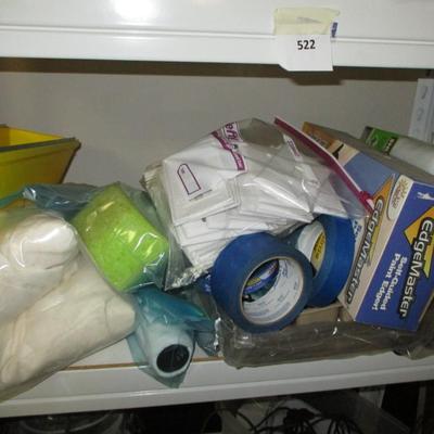 Aluminum Shelf and Various Supplies