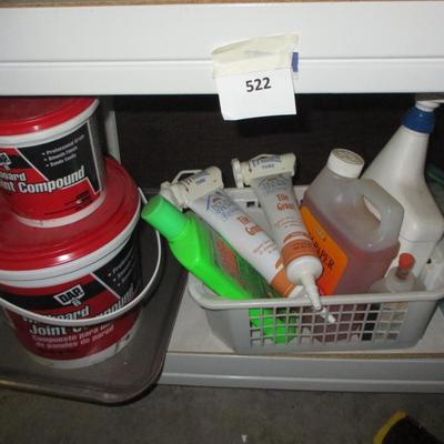 Aluminum Shelf and Various Supplies