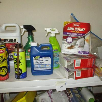 Aluminum Shelf and Various Supplies