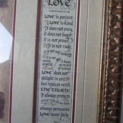 Floral Print With Love Poem