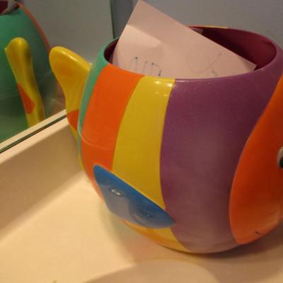 Bathroom Decor--Fish Vase