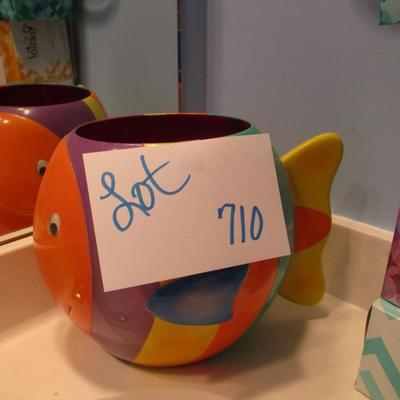 Bathroom Decor--Fish Vase