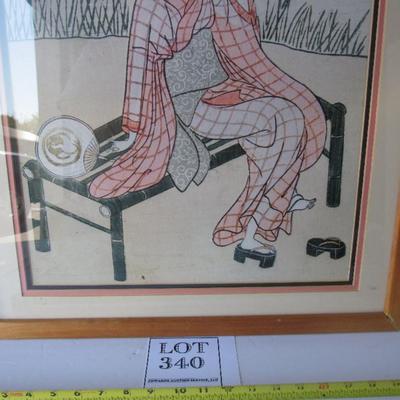 Large Japanese Woman Print, 22" x 24"