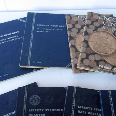 Lot of Empty Coin Books
