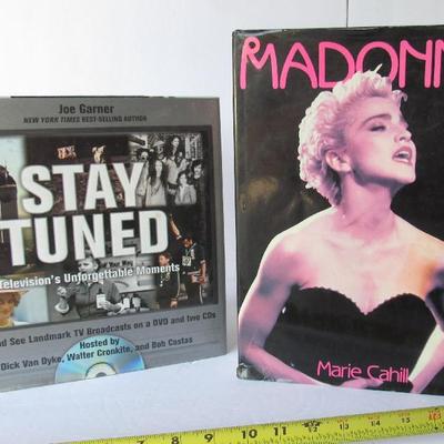 Stay Tuned, TVs Unforgettable Moments, and Madonna Hard Cover Books